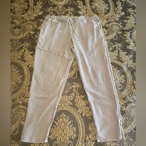 Sincerely Jules Ivory Large Paperbag Gauze Wide Leg Beach Pants Pre-Owned Sz L
